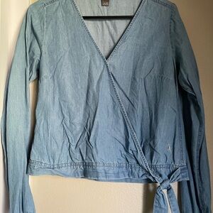 Eddie Bauer Women's Denim Wrap Top